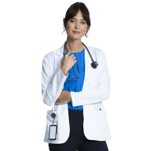 CHEROKEE - Delantal Clínico Blanco de Mujer CK451 - Uniformes Clínicos