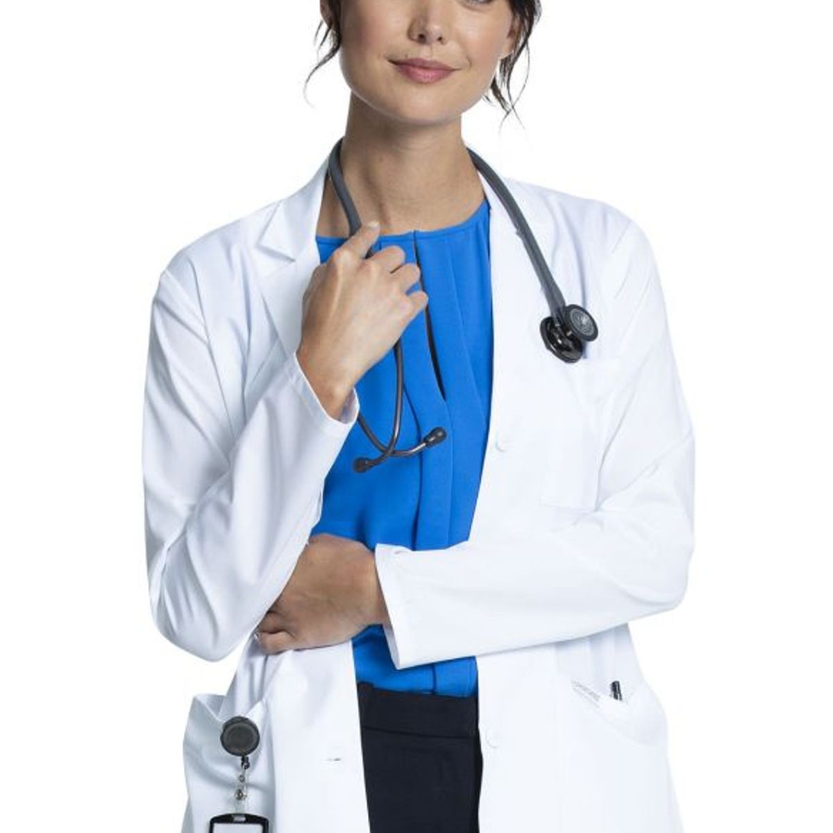 CHEROKEE - Delantal Clínico Blanco de Mujer Cherokee CK451 - Uniformes Clínicos