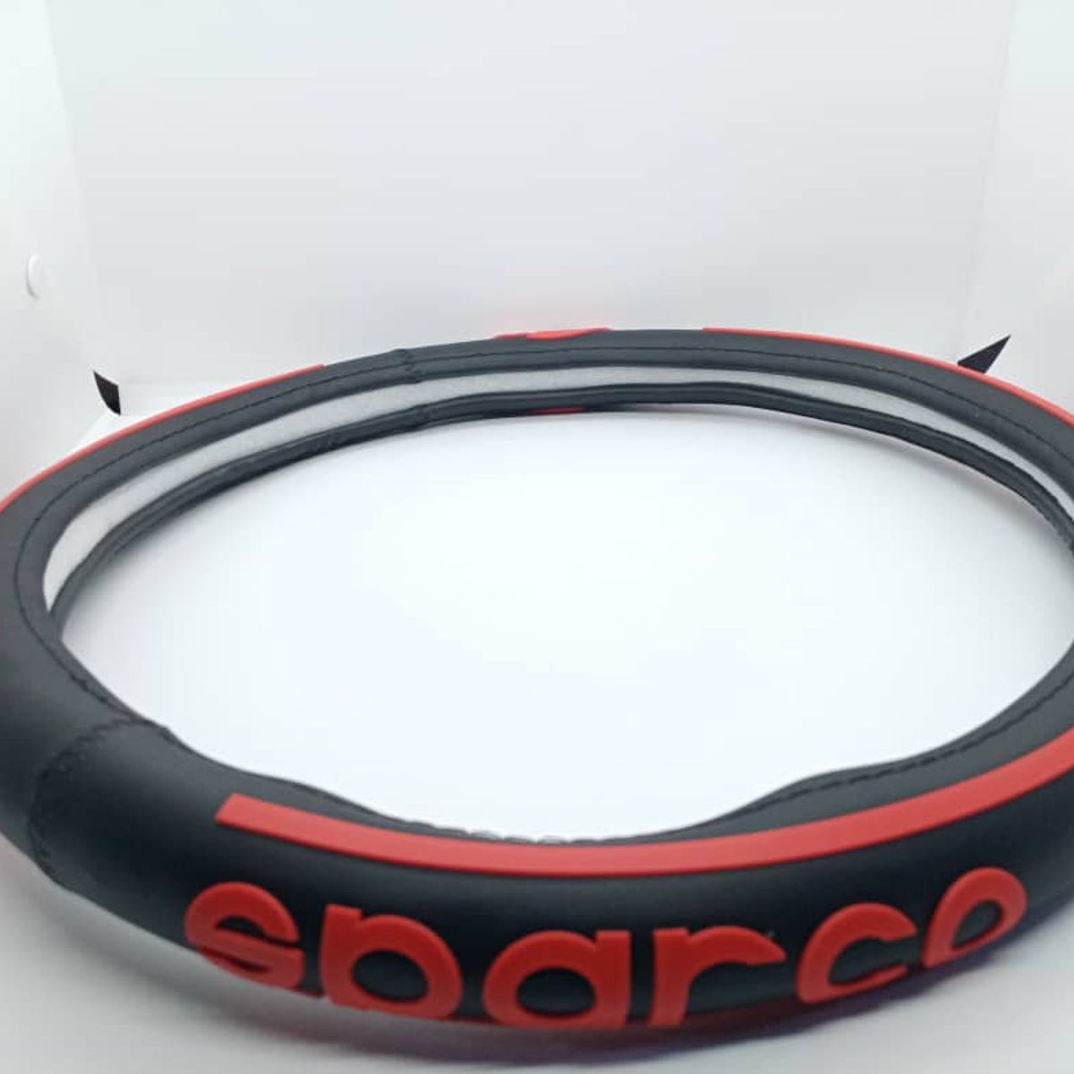 GENERICO - Forro cubre volantes de autos de goma letra sparco grande