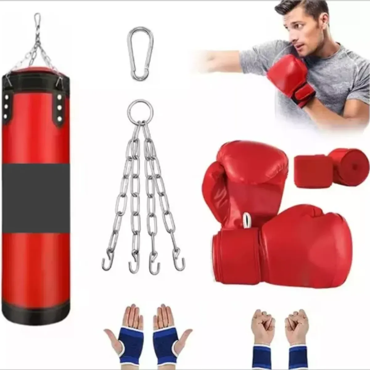 KOKILA - Guantes De Boxeo + Juego De Ejercicios Con Sacos De Arena