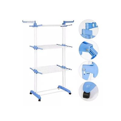 Imagen 2 del producto Tendedero Ropa Perchero Plegable Colgador De 3 Niveles