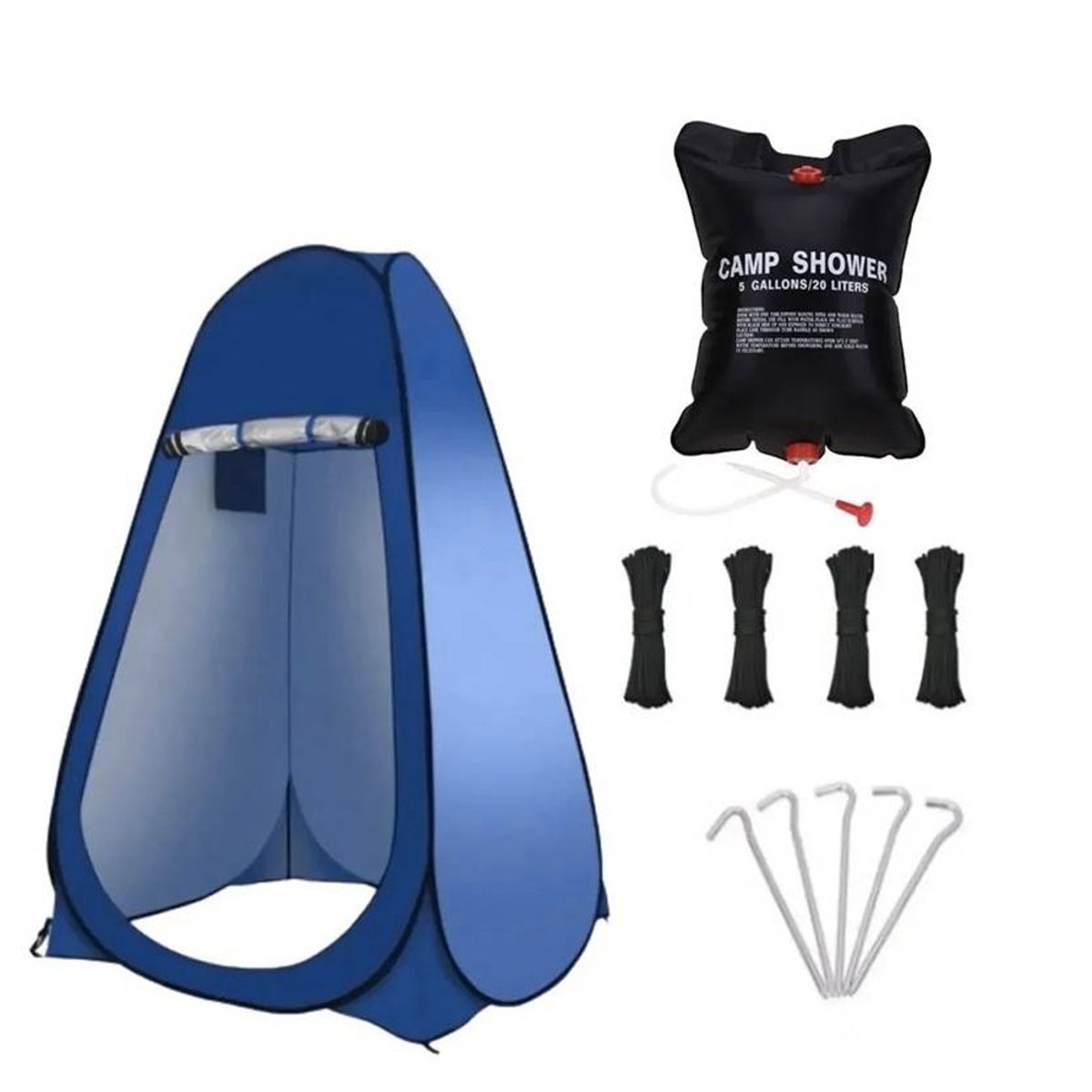 GENERICO - Carpa 1 Persona Carpa Baño Vestidor Portátil + Ducha Solar