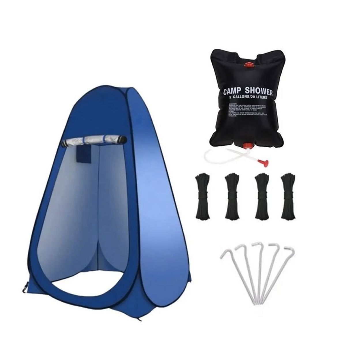 GENERICO - Carpa 1 Persona Carpa Baño Vestidor Portátil + Ducha Solar