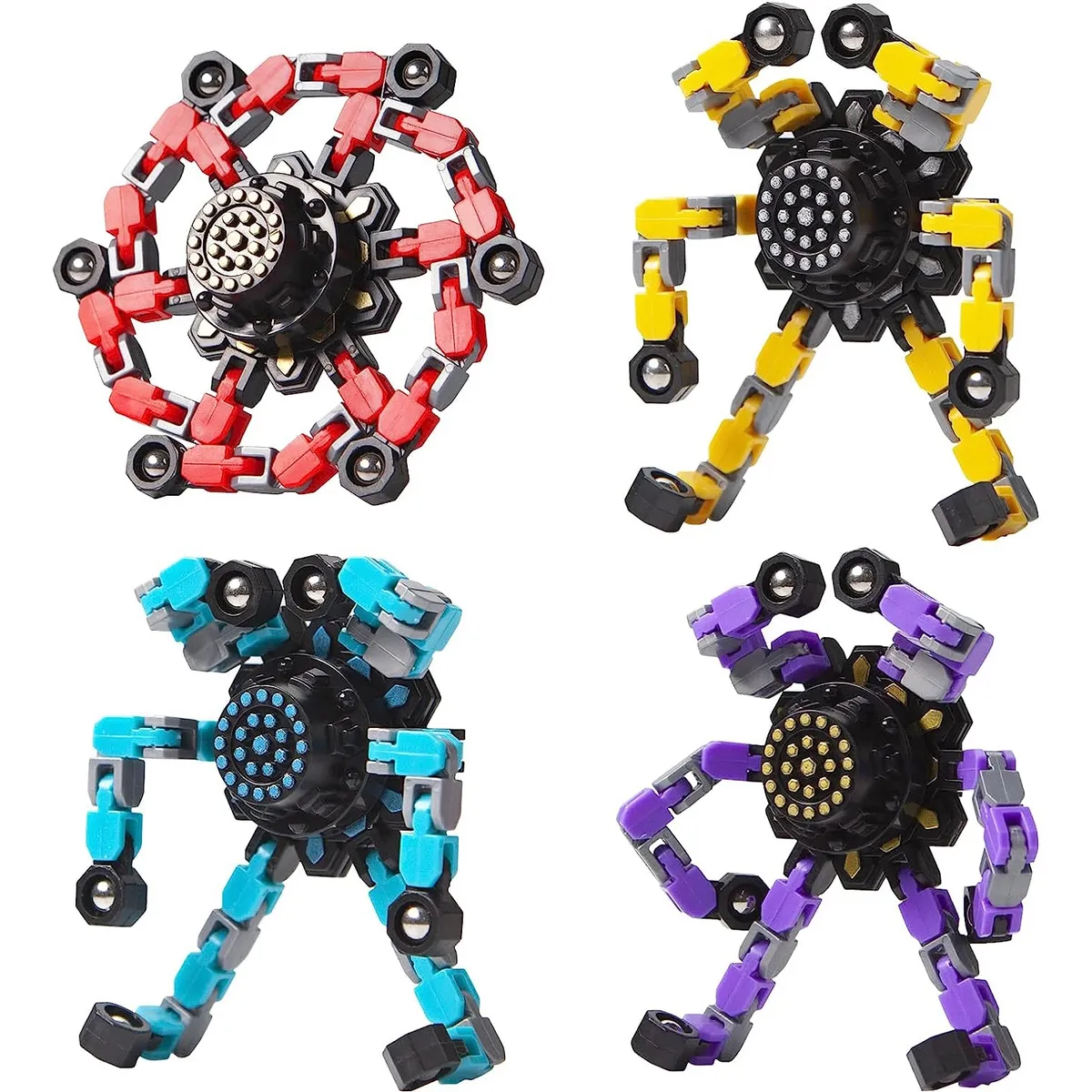 WELDMON - 4pk spinner juguete transformables para niño y adulto