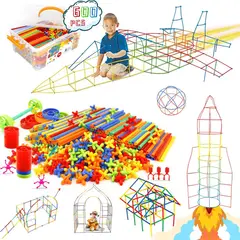 WELDMON - 600 piezas Straw Constructor Toys STEM Building de juguete