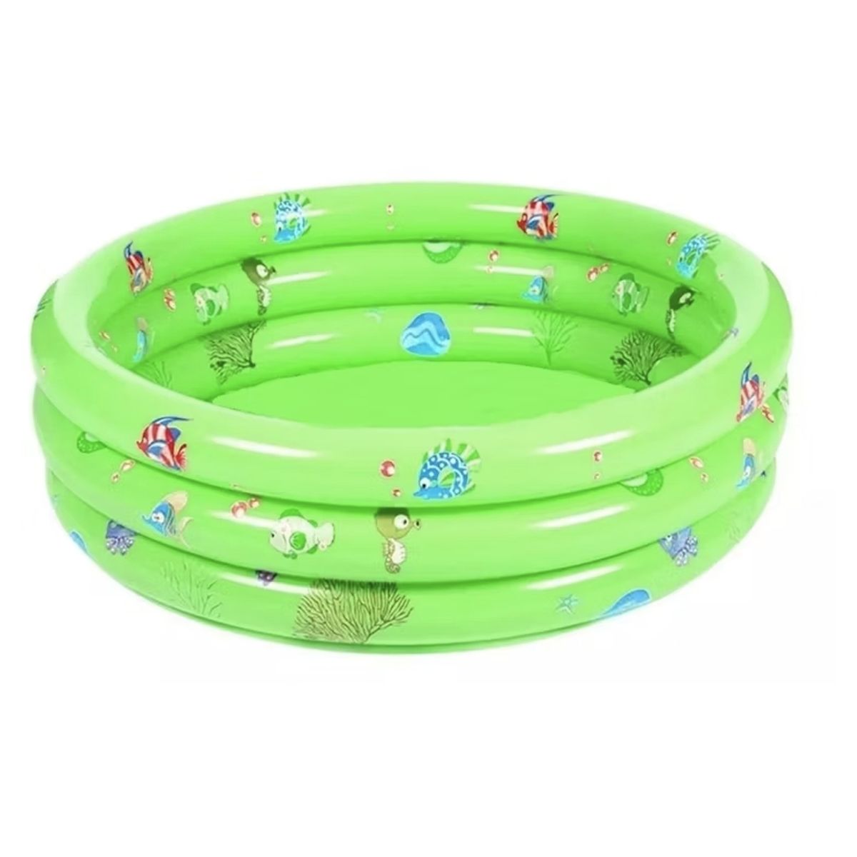 GENERICO - Piscina Inflable Plástico Bebe 3 Anillos 80 Cm Verano verde
