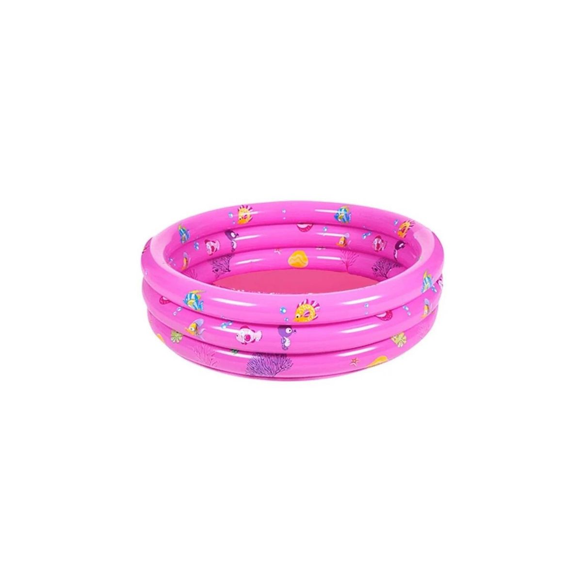 GENERICO - Piscina Inflable Plástico Bebe 3 Anillos 100 Cm Verano rosa