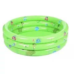 GENERICO - Piscina Inflable Plástico Bebe 3 Anillos 120 Cm Verano verde