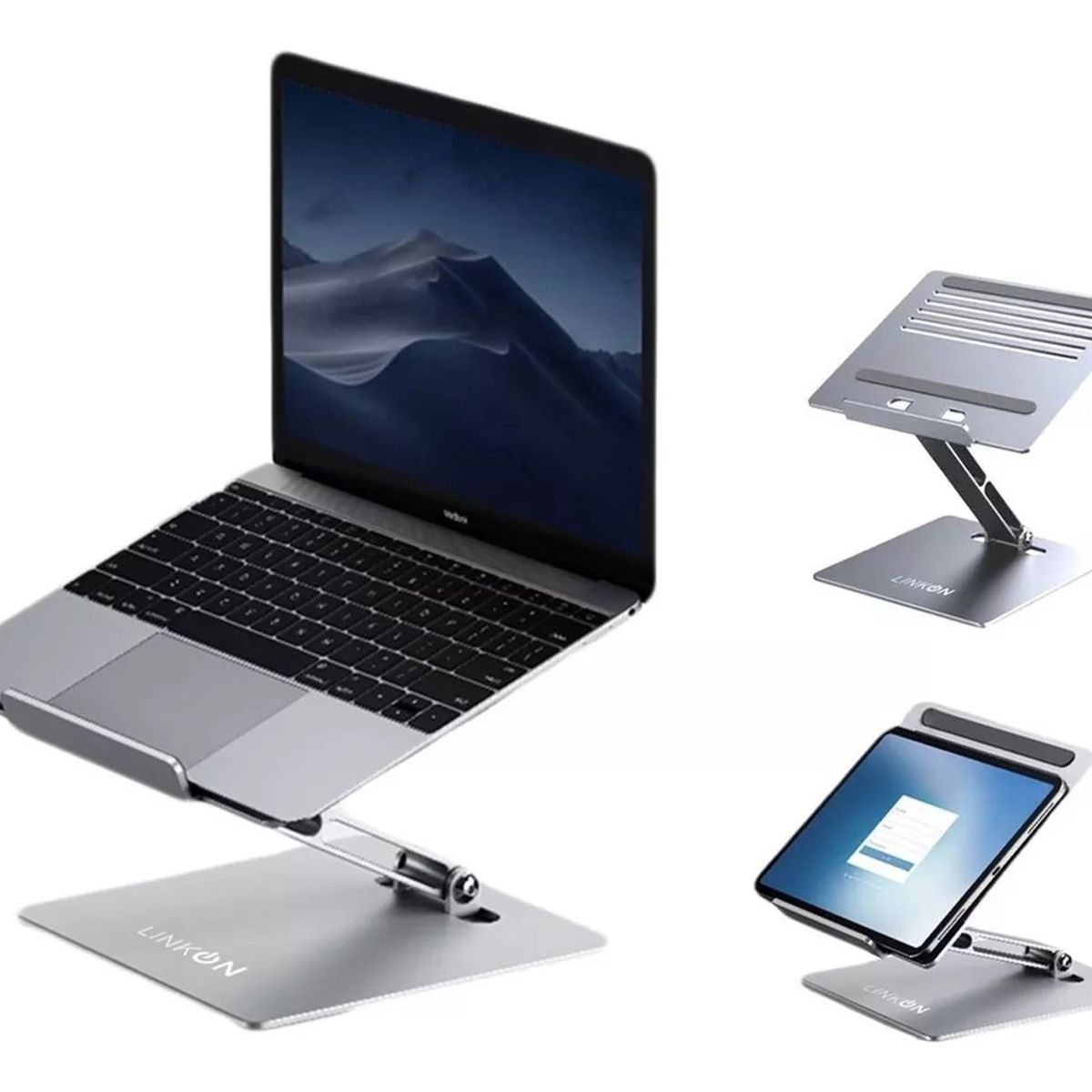 GENERICO - Soporte Base Ajustable Para Mac Macbook Notebook Alum 10-17