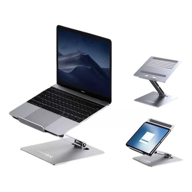 GENERICO - Soporte Base Ajustable Para Mac Macbook Notebook Alum 10-17