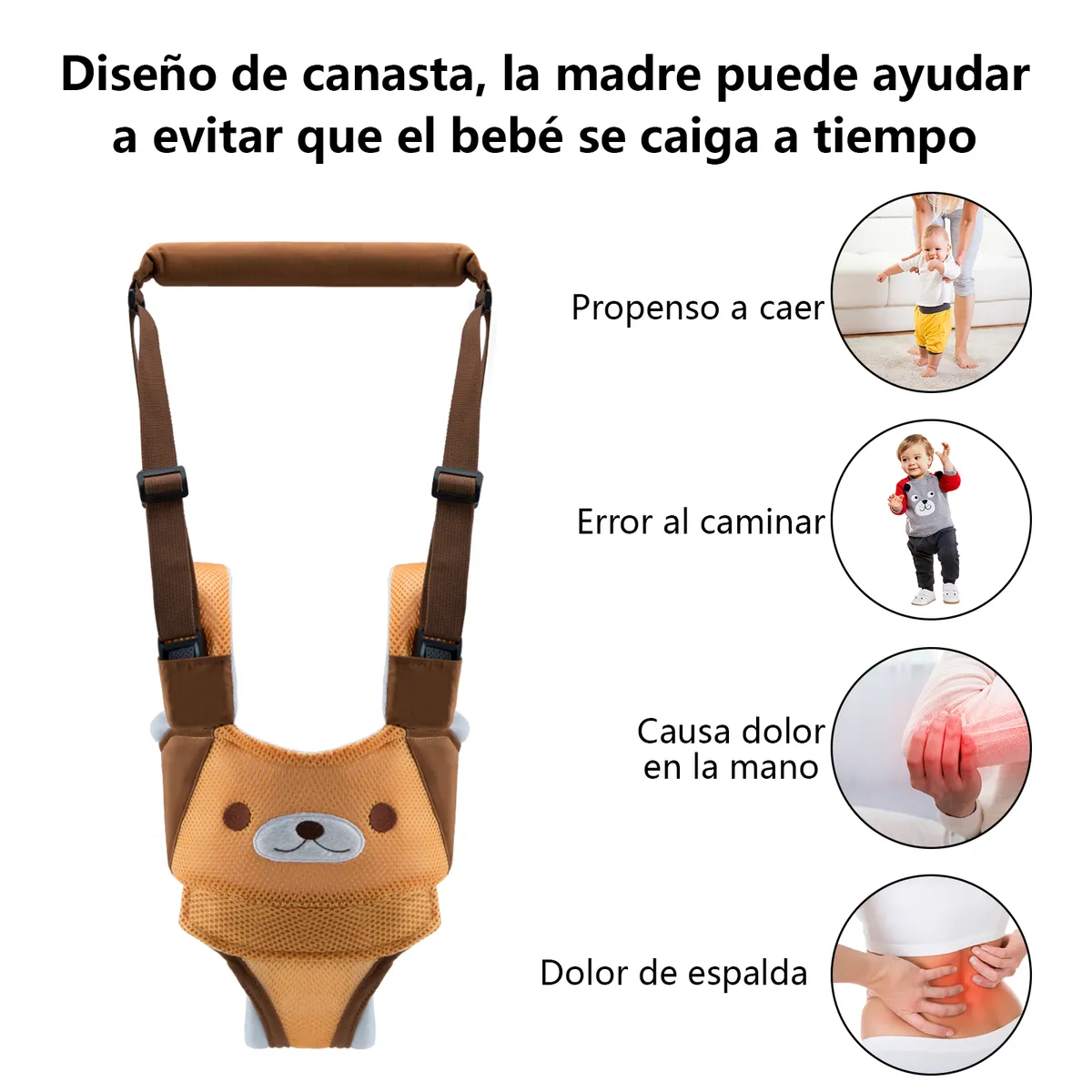 KOKILA - Arnes para Caminar Bebe Primeros Pasos 4 en 1 Ergonomico