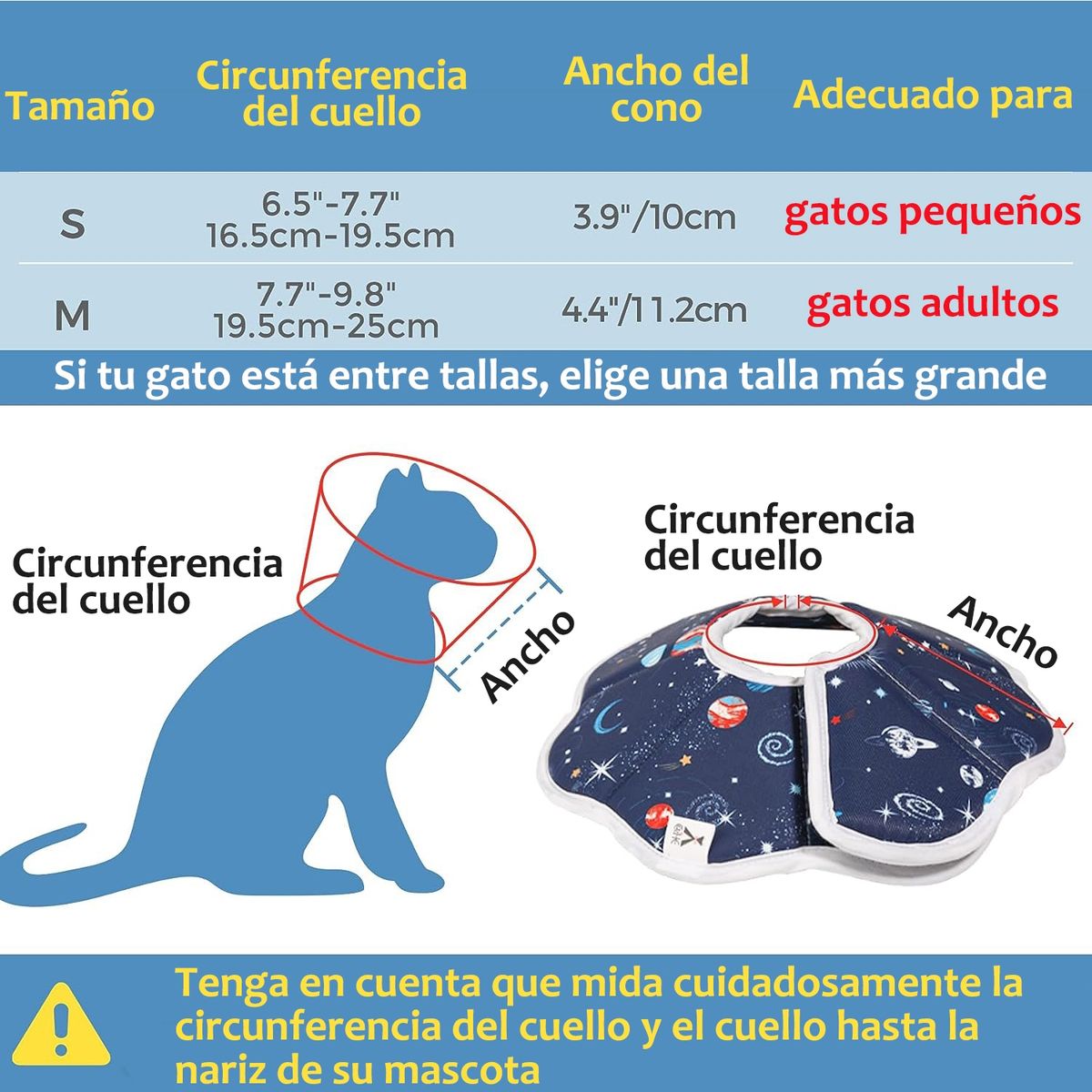 WELDMON - collar isabelinoCollar suave de recuperación para gatosM