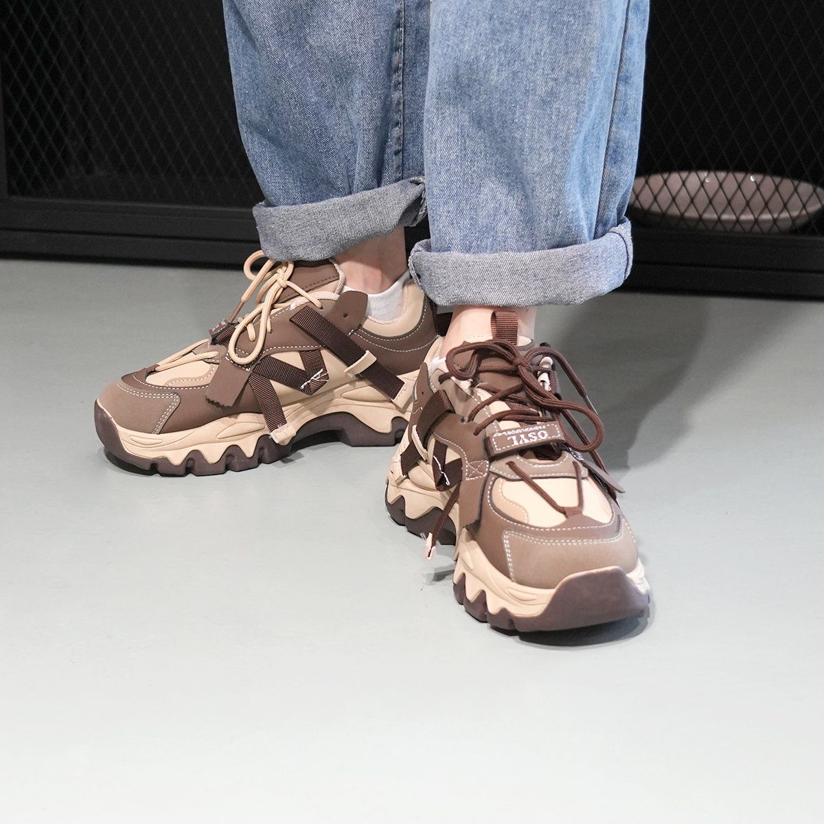 KOKILA - Zapatos Mujer Casual De Con Suela Gruesa Incremento Suela