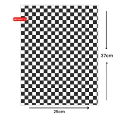 GENERICO - Papel Antigrasa 25x37cm Cuadros Negros 100 hojas