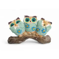 MOGA - Buhos Sordo Ciego Mudo Sabios Figura Decorativa