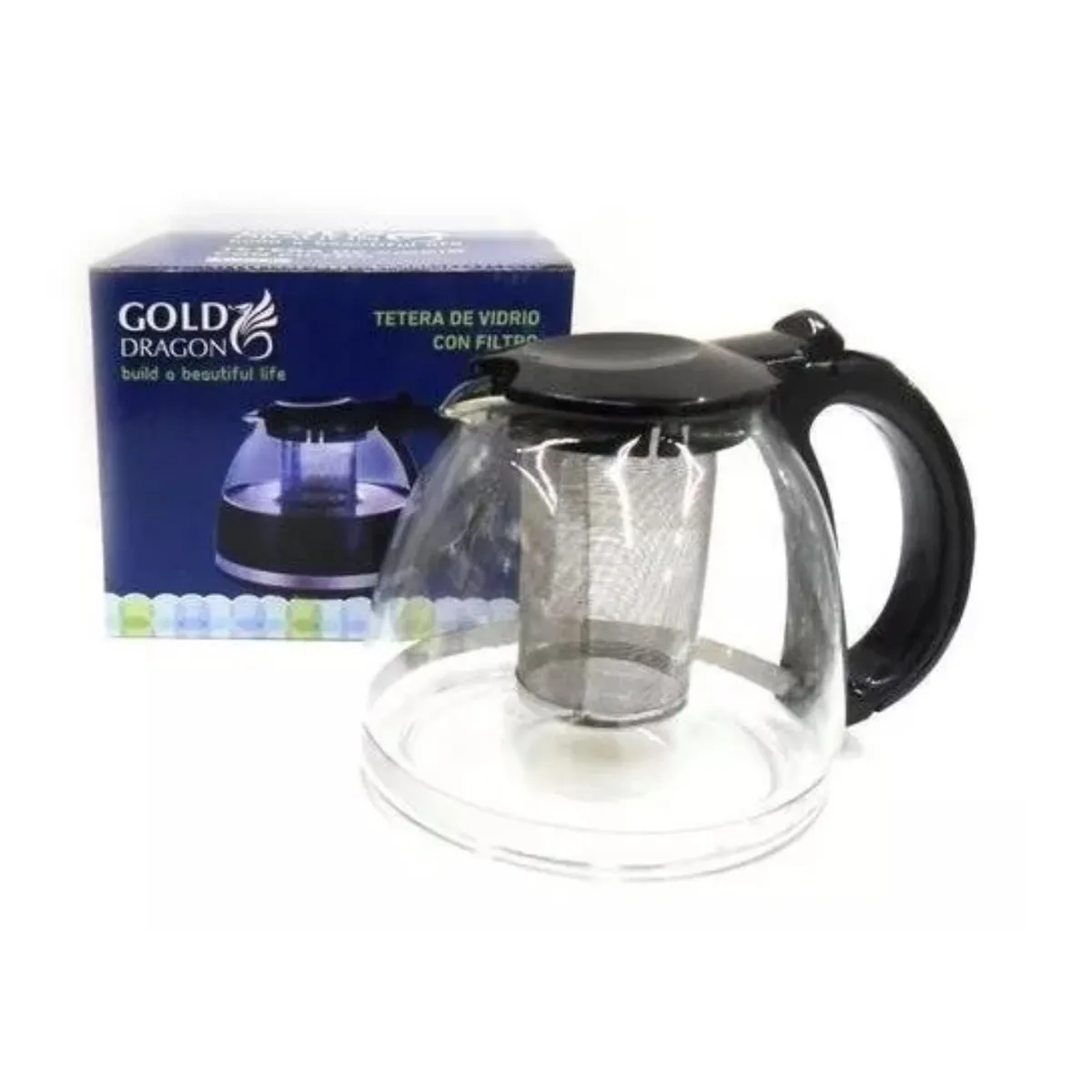 GENERICO - Tetera Vidrio 700 Ml Con Filtro Metálico Para Te