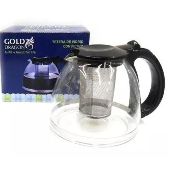 GENERICO - Tetera Vidrio 700 Ml Con Filtro Metálico Para Te