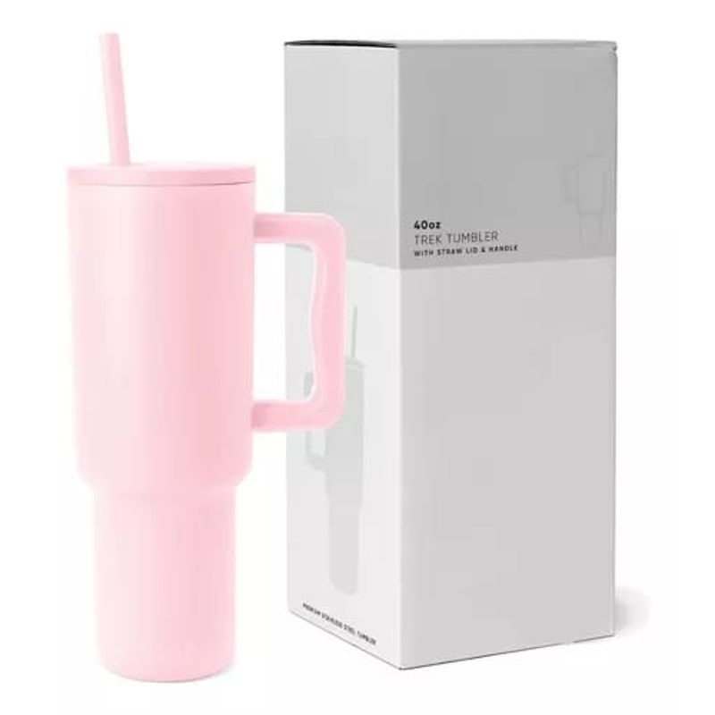 GENERICO - Vaso Termico Mug Asa Doble Pared 12l Inoxidable Frio Calor ROSADO