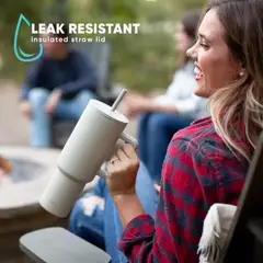 GENERICO - Vaso Termico Mug Asa Doble Pared 12l Inoxidable Frio Calor BLANCO