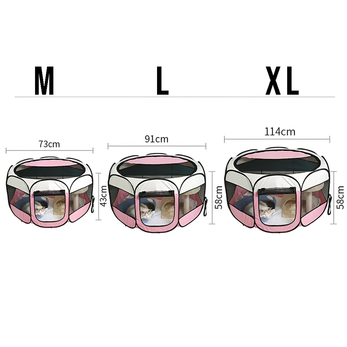 CRUSEC - Corral Nido Plegable para Mascotas Casa Impermeable XL