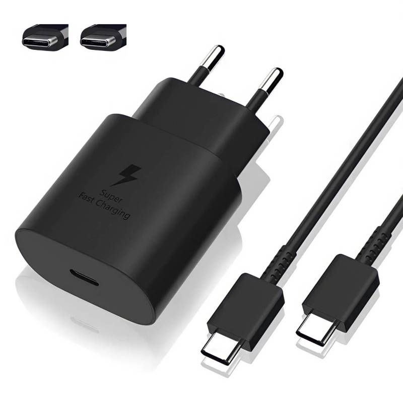 GENERICO - CARGADOR COMPATIBLE PARA SAMSUNG TIPO C 25W CARGA SUPER RAPIDO
