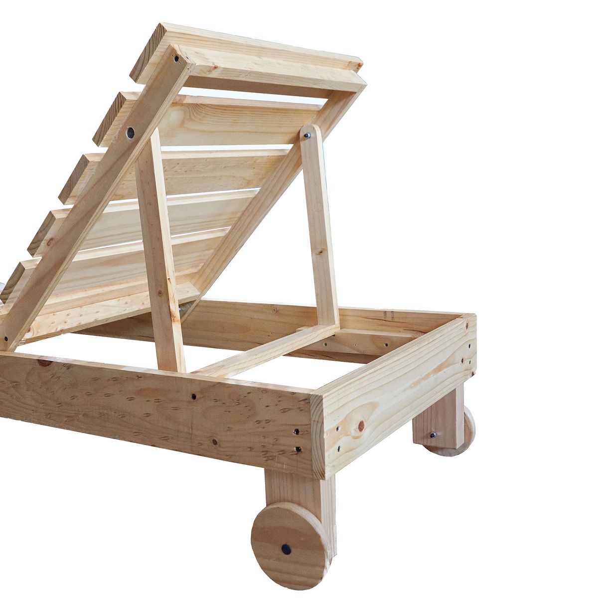 CHILENA CASAGRANDE - REPOSERA TERRAZA  MADERA / COJIN AZUL