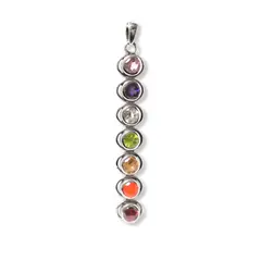 ANDREA COGGIOLA JOYAS - Colgante 7 Chakras Piedras Plata Fina 925