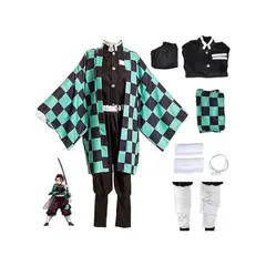 FROM MEIGGS - Disfraz Halloween Adultos Y Niños - Demon Slayer-Tanjiro M
