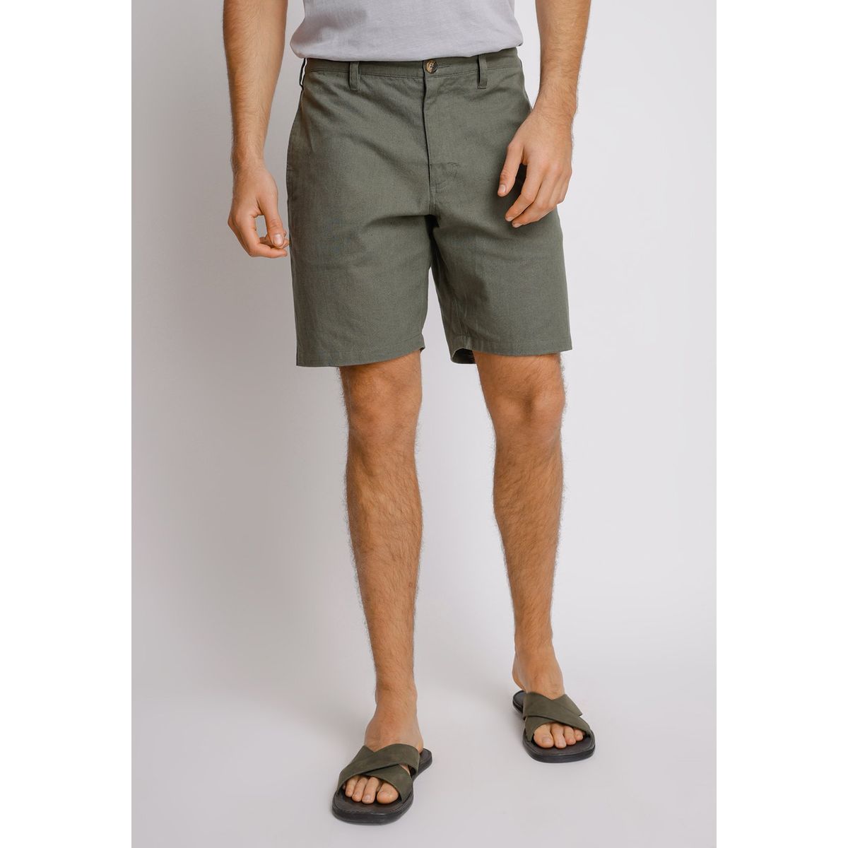 TRIAL - Shorts hombre Casual Slim Fit Venus Algodón Café claro