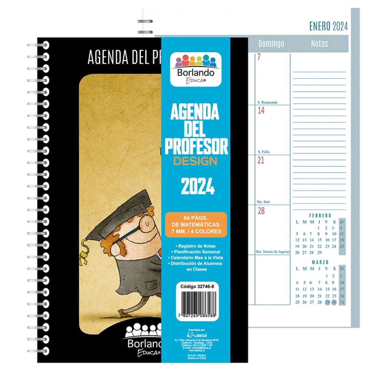 ISOFIT - Agenda Del Profesor Isofit 64 Págs. Matemática 7mm