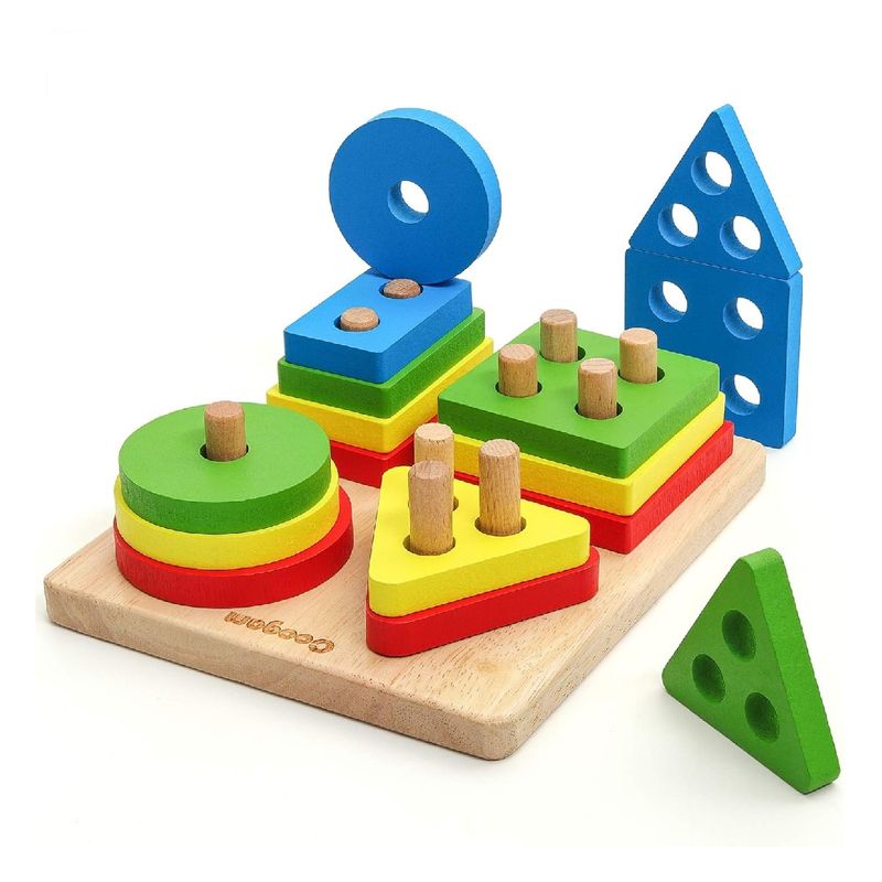 GENERICO - Juguete De Encaje Formas Geométricas Didáctico Montessori