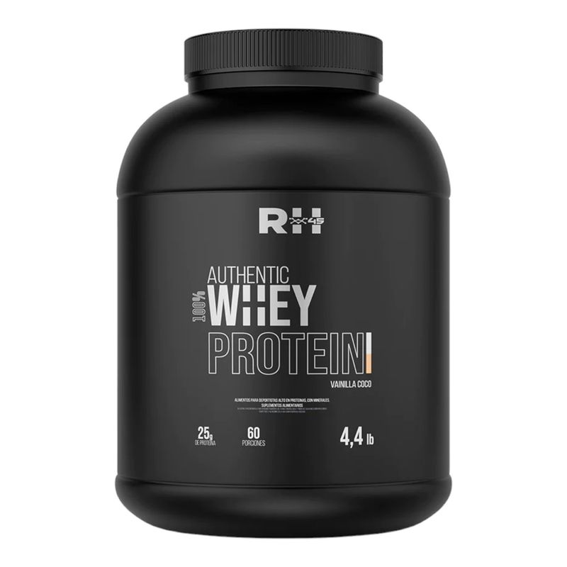 RH45 - PROTEINA AUTHENTIC 100% WHEY PROTEIN 60 SV - RH45 - VAINILLA COCO.