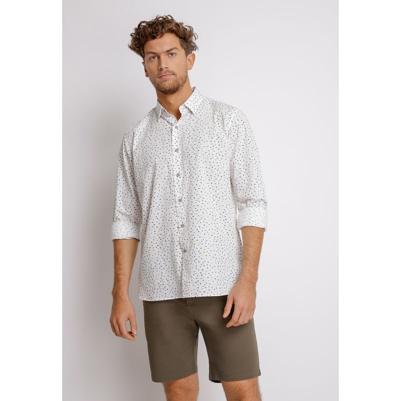 TRIAL - Camisa Manga Larga hombre Casual Slim Fit Benji Algodón Verde