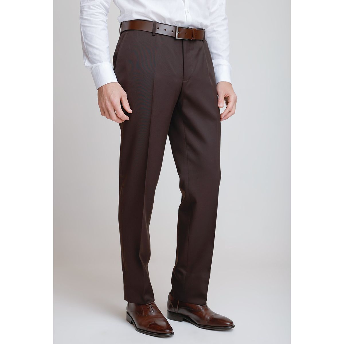 TRIAL - Pantalón hombre Formal Regular fit Executive  Café