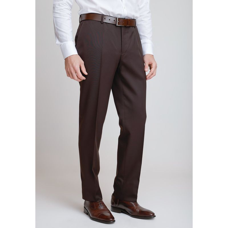 TRIAL - Pantalón hombre Formal Regular fit Executive  Café