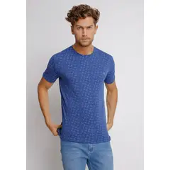TRIAL - Polera hombre Casual Slim Fit Miquele Algodón Azul