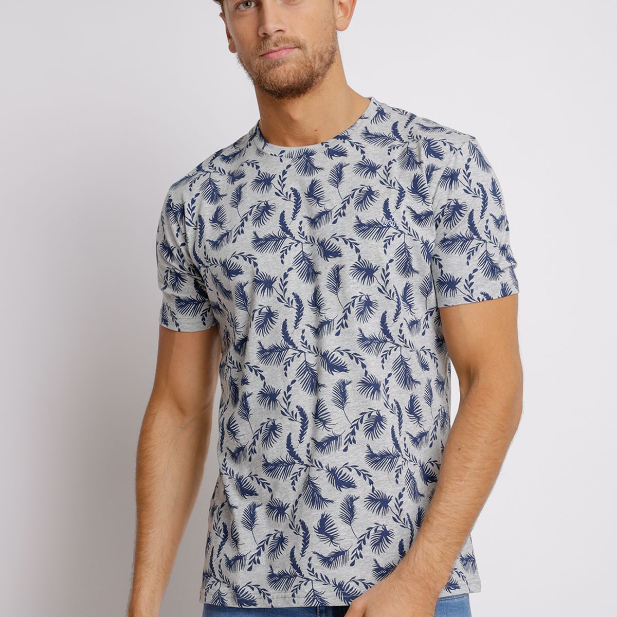 TRIAL - Polera hombre Casual Slim Fit Miquele Algodón Gris