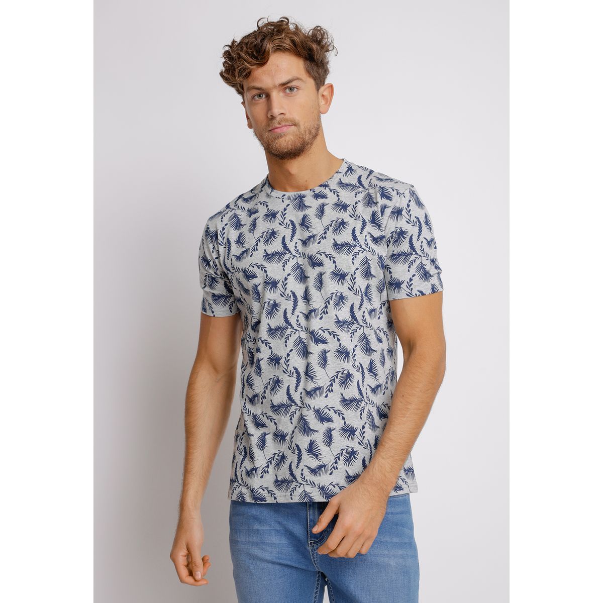 TRIAL - Polera hombre Casual Slim Fit Miquele Algodón Gris
