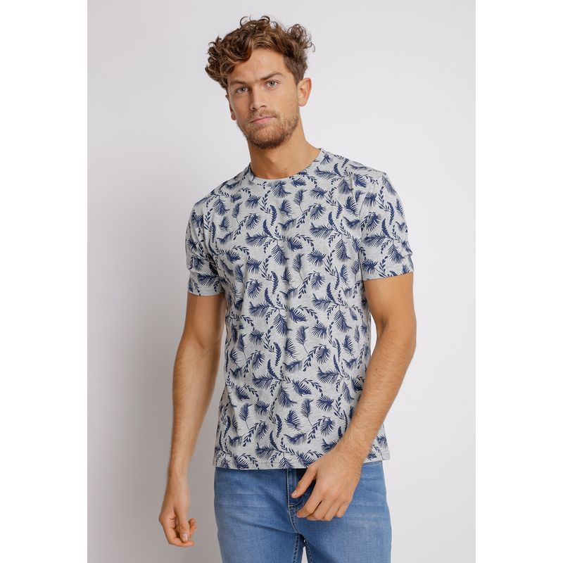 TRIAL - Polera hombre Casual Slim Fit Miquele Algodón Gris