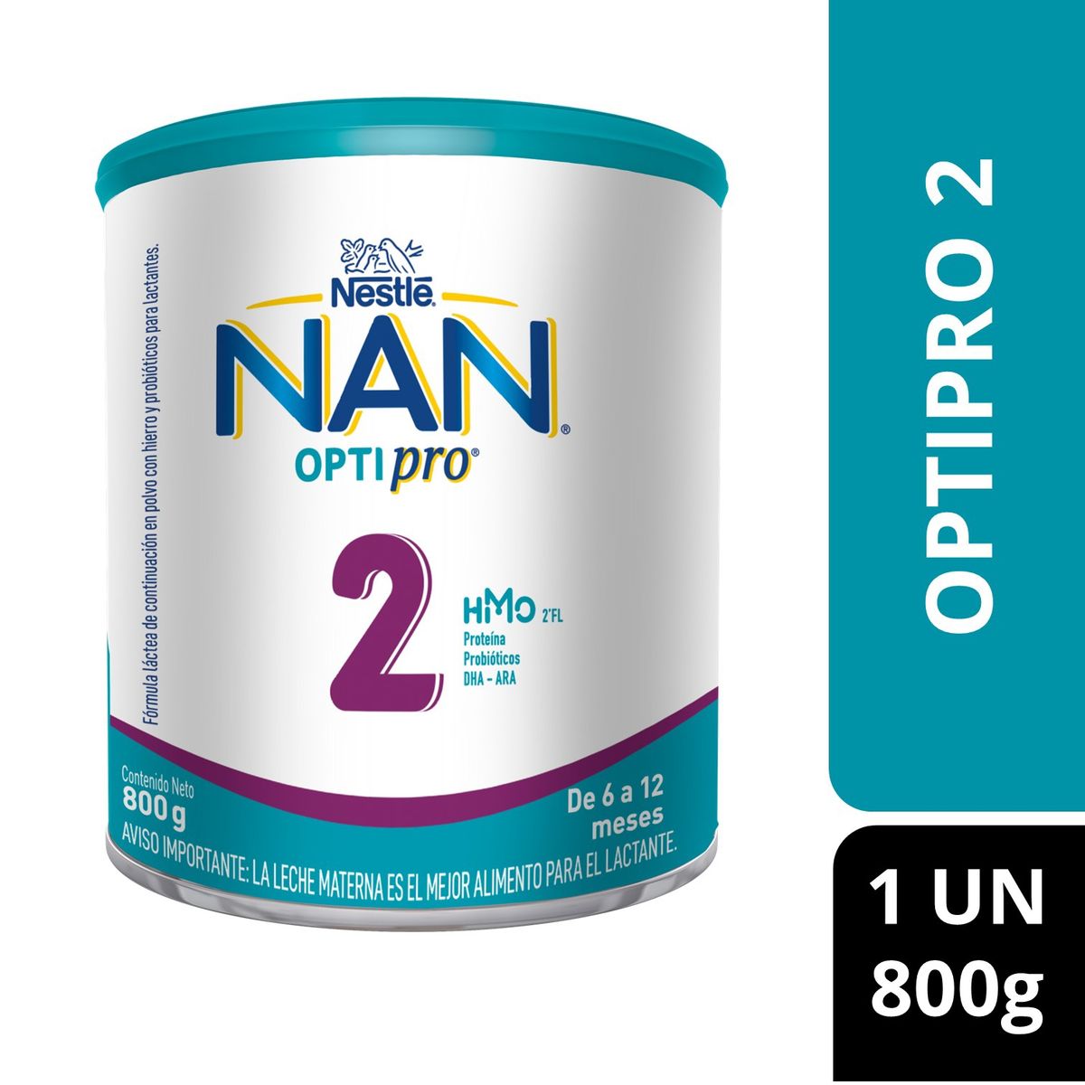 NAN - NAN 2 Optipro con HM-O 800g Fórmula Infantil