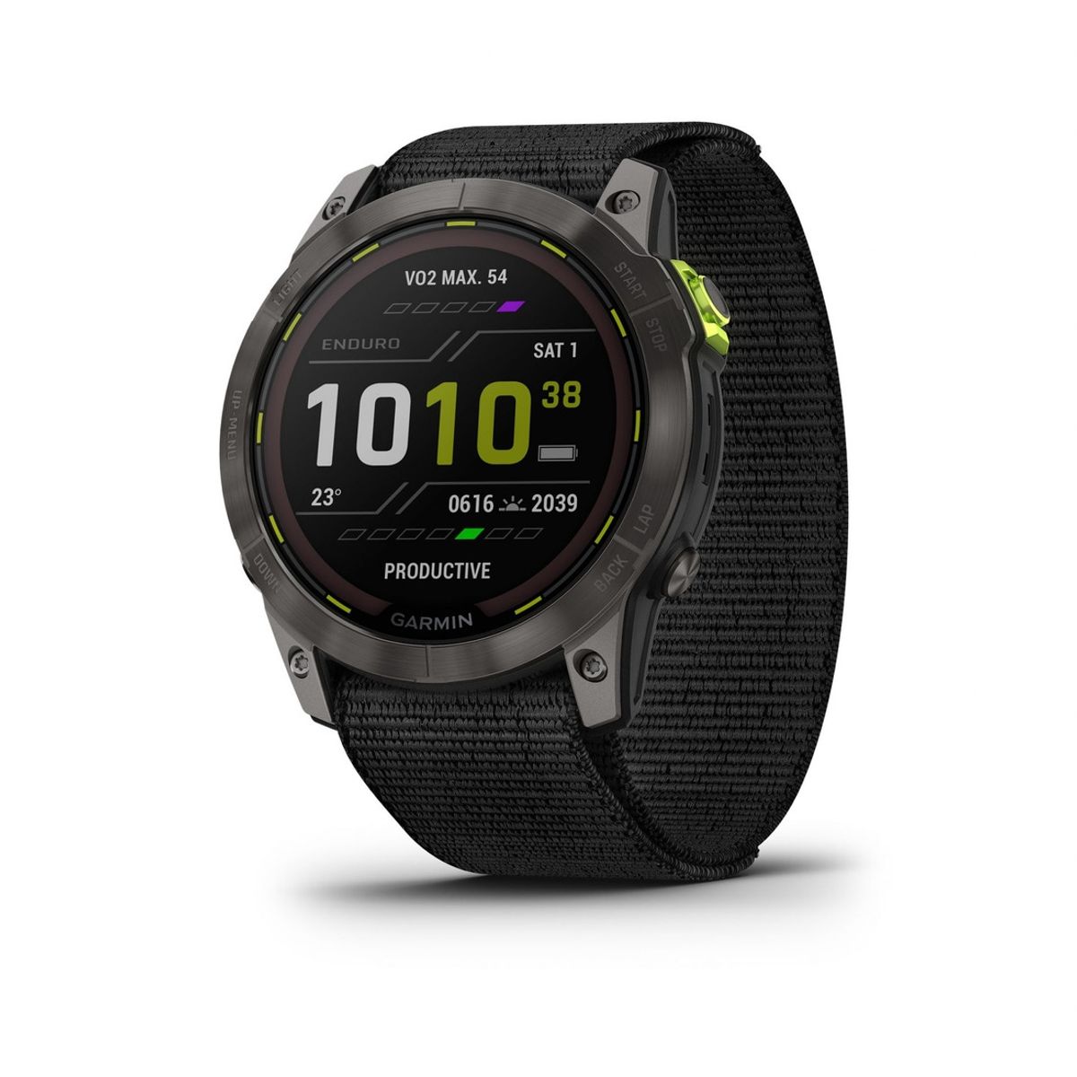 GARMIN - Enduro 2 Saph CrbnGrayDLC Ti w/Blk UltraFit Band GARMIN