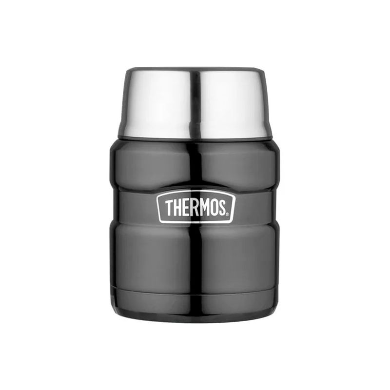 THERMOS - Termo comida 470ml acero inoxidable gris metal King Thermos