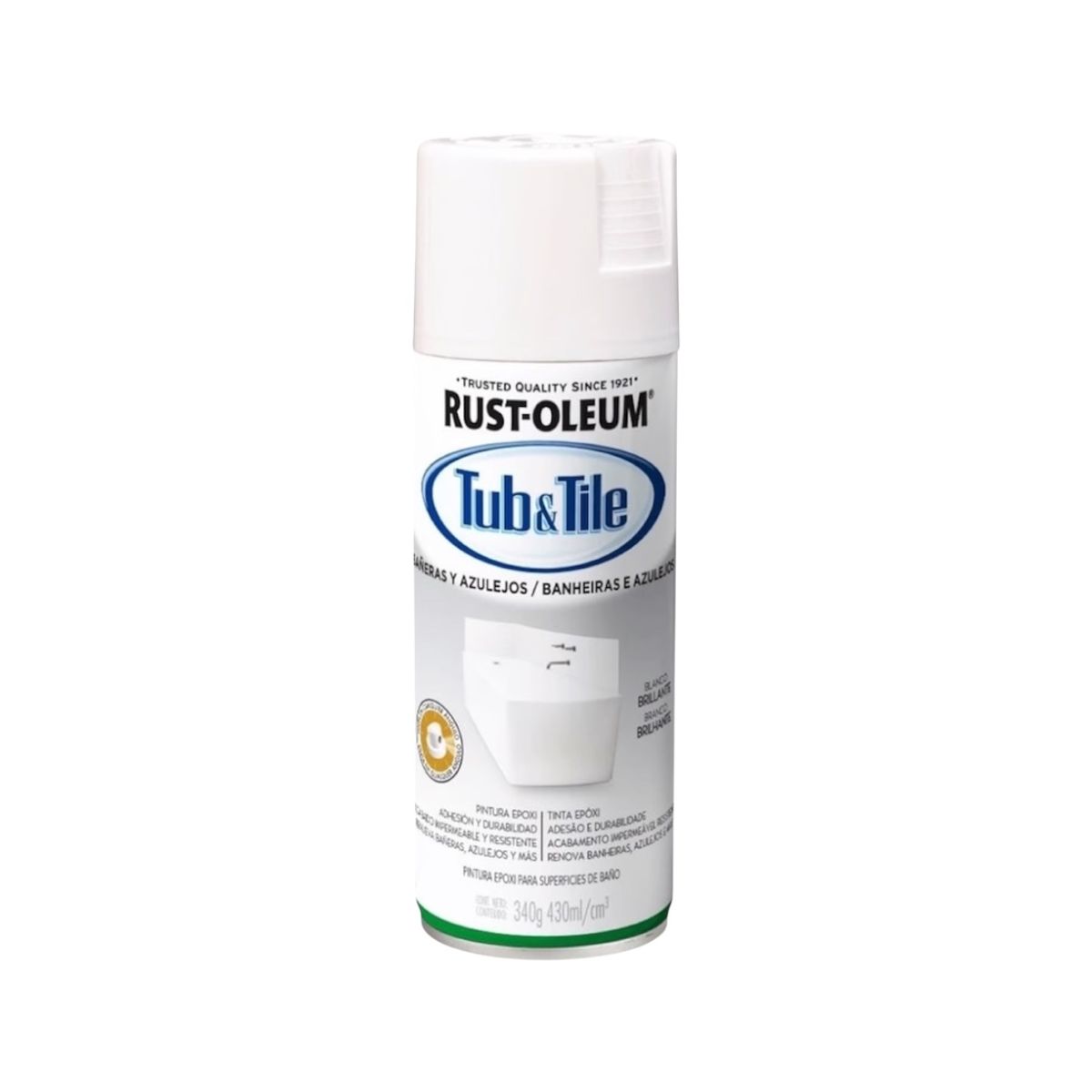 RUST OLEUM - Pintura Para Tina Bañera Azulejos Lavamanos 430ml