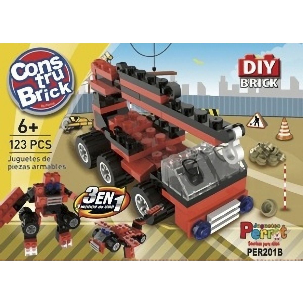 GENERICO - Juego Constru Brick Gran Grua 3 En 1 - Lego Compatible GENERICO