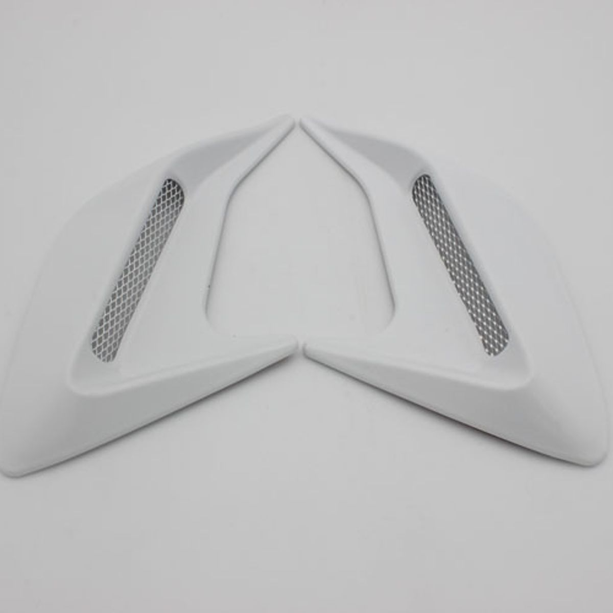 GENERICO - X2 Toma de flujo de aire tunning para lateral autos blanco