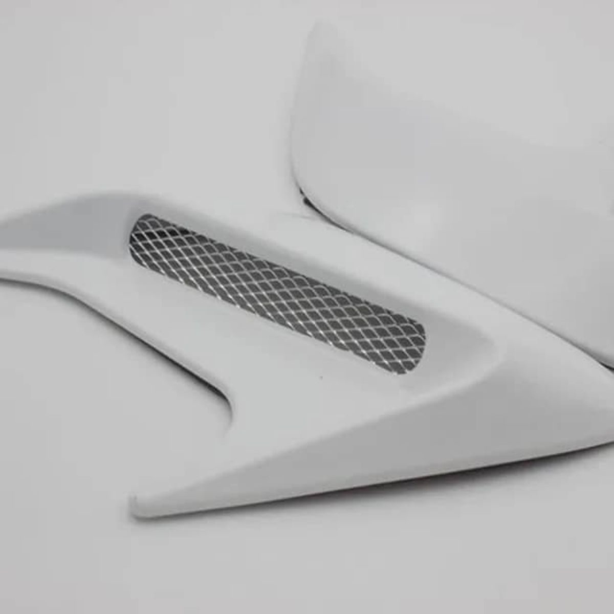 GENERICO - X2 Toma de flujo de aire tunning para lateral autos blanco