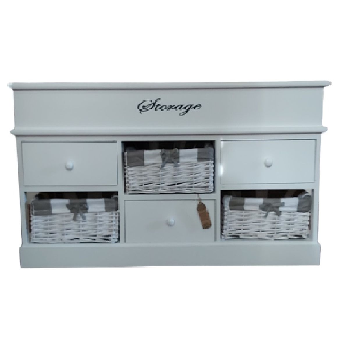 INTERACTIVE STORE - Banqueta storage blanca lacada.