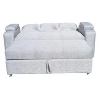SOFA CAMA FUNCIONAL 2 PZ DECO LINO IMPERMEABLE GRIS CLARO