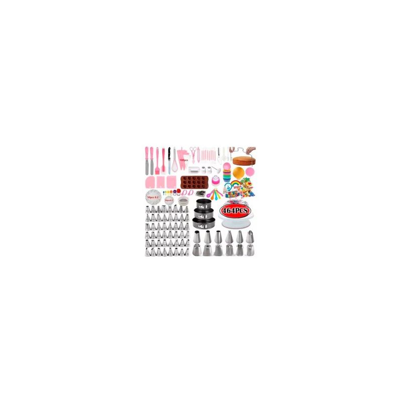 U BUY - Kit Decoración Para Repostería  Base Giratoria  Boquillas