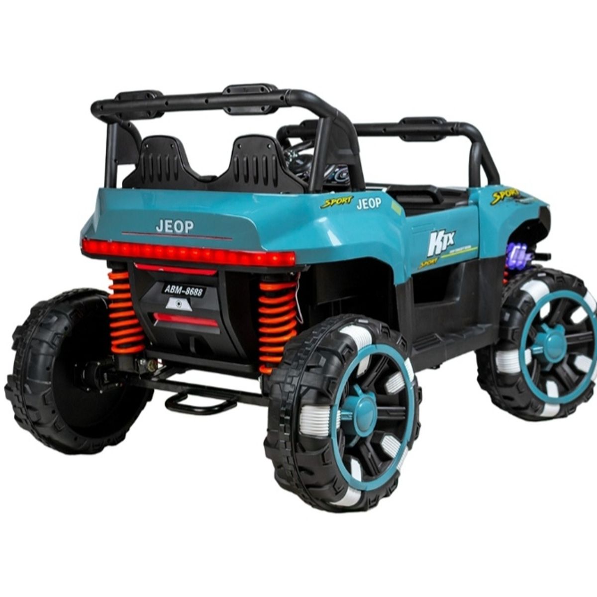 GENERICO - Jeep Electrico 4x4 Con Luces Led Para Niños Azul Acero